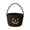 Black, variant on Pumpkin Storage Basket, Halloween Basket, Woven Cotton Rope Bin, Cute Halloween Candy Bowl Embroidered Portable Candy Bucket for Kids Trick or Treat Party Home Decor