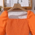 thumbnail image 6 of KVPLBQFD Black Dress Bridal Shower Dress a Line Dress Going Out Dresses Baby Christmas Outfit Girl Girls Clothes 4t Thanksgiving Baby Outfit, Orange 9-10 Years, 6 of 7