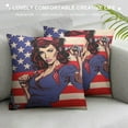 thumbnail image 3 of Nawypu  International Workers Day Plush Throw Pillow Cushion Case Cover  Invisible Zipper Home Decor Floral for Couch Sofa No Pillow Insert, 3 of 5