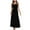 Black, variant on qolati Women's Velvet Maxi Dress Elegant Spaghetti Strap A-Line Slip Long Dress Scoop Neck Sleeveless Party Cocktail Dresses