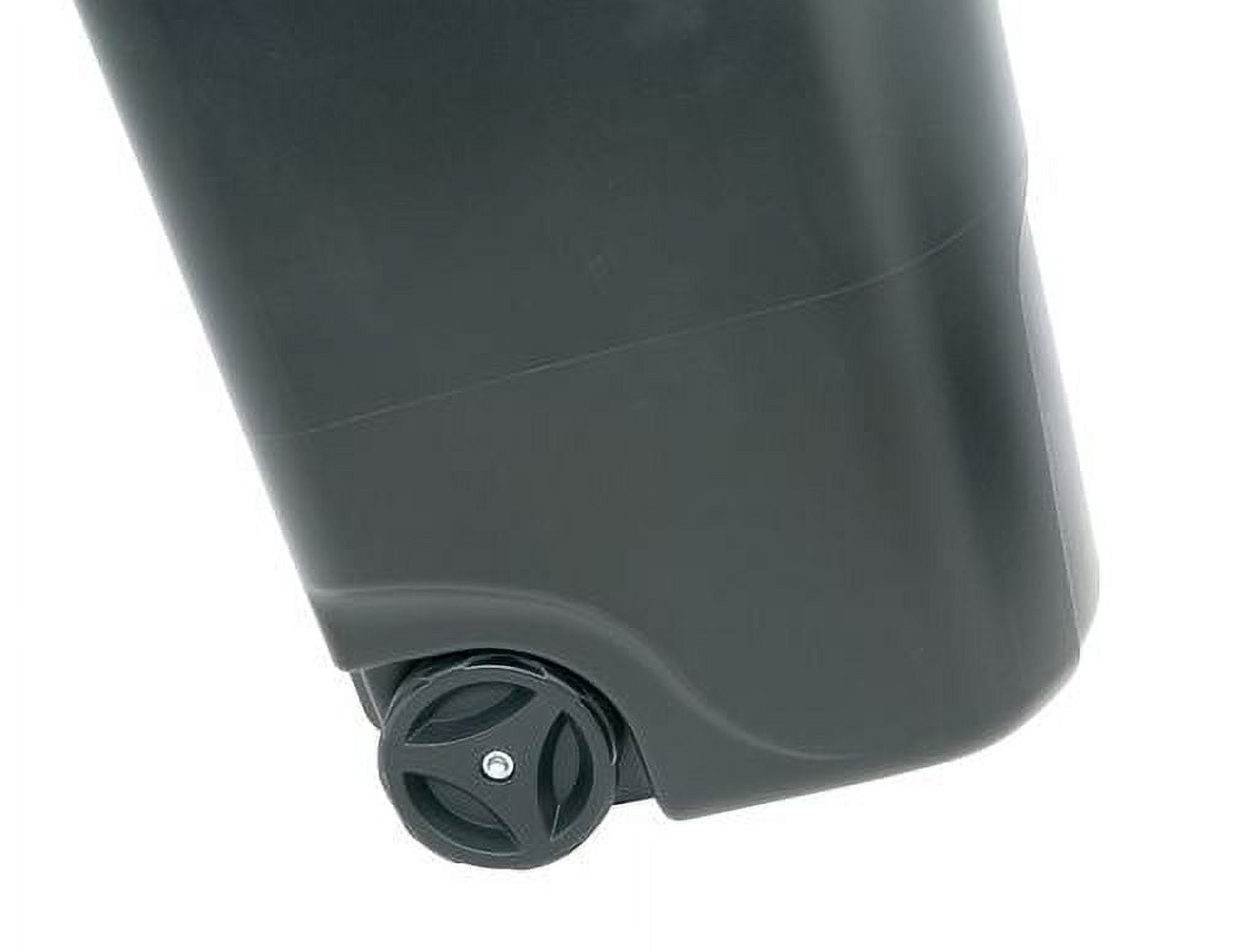 Rubbermaid 50 gal Roughneck Wheeled Plastic Garage Trash Can, Black