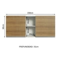 thumbnail image 2 of Alacena Madesa 2 Puertas 2 Nichos 150 cm Marron G251539BGL, 2 of 8
