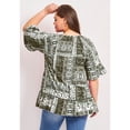 thumbnail image 2 of Avenue Women's Plus Size Flutter Sleeve Top, 2 of 2