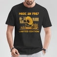 thumbnail image 2 of 1987 Record Player T-Shirt for Men – Vintage Turntable Graphic Tee, Retro Vinyl Music Lover Shirt, Classic 80s Style Apparel, Gift for Audiophiles and DJs, 2 of 3
