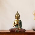 thumbnail image 2 of Estatua de Buda Budismo Adornos hindúes Fengshui Escritorio Sala Resina Siéntate B Gloria Estatua de Buda de resina, 2 of 8