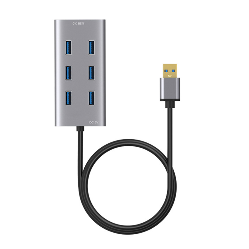 lanema 7 Ports USB 3.0 HUB, USB Extension All Aluminum Fuselage Computer Accessories with Independent Power Supply Port