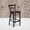 Burgundy Vinyl Seat/Black Metal Frame, variant on BizChair Ladder Back Bar Stool Natural Wood Seat, Black Metal Frame (Set of 2)