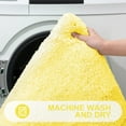 thumbnail image 5 of Luxury Bathroom Rug Mat, Extra Soft and Absorbent Bath Rugs, Non-Slip Plush Shaggy Bath Carpet Runner, Machine Wash Dry, Bath Mats for Bathroom Floor, Tub and Shower, 47x20, Yellow, 5 of 6