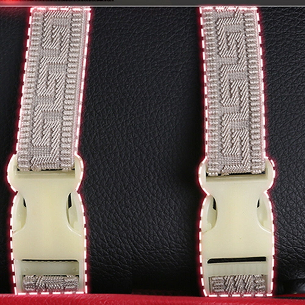 Fetcoi,Car Seat Cover,11 Part Auto Ultra-Luxury PU Leather Car Seat for Deluxe 5-Seats Car