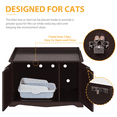 thumbnail image 2 of Yaheetech Wood Cat Litter Box Enclosure with Double Doors, Espresso, 2 of 9