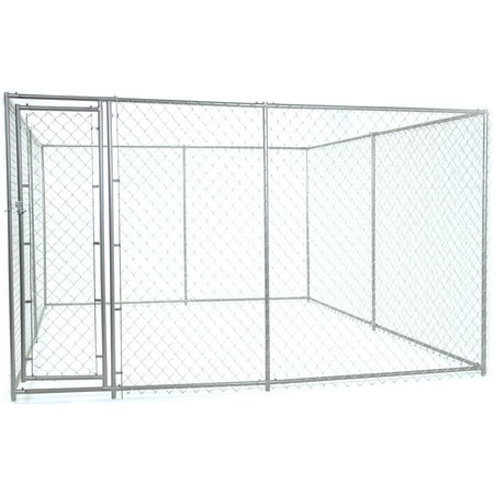 Lucky Dog™ 10 x 10 x 6 ft Galvanized Chain Link with PC Frame (Best Ground Cover For Dog Run)
