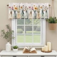 thumbnail image 3 of Spring Flowers Vase Window Valance Curtain Floral Leaf Rod Pocket Short Curtain for Living Room, Bedroom & Kitchen Window Decor 54x18in, 3 of 8