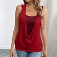 thumbnail image 4 of Womens Beach Clothes Kelon Sleeveless Tops for Women Crew Neck Dressy Casual Work Blouses Fashion Boho Clothes, 2XL, 4 of 9