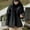 Black, variant on Babysbule Winter Coats for Women Women Detachable Cap And Windproof Thick Three-in-one Jacket Outdoor Sports Warm Jacket Tops