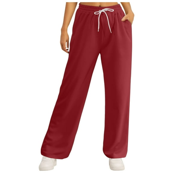 Pants for Women Casual Womens Pants Red Pants Women Lounge Pants Women Women Trousers High Waisted with Pockets Womens Fall Pants