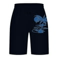 thumbnail image 3 of Shorts for Men, Pants for Men, Mens Lace-Up Elastic Waist Pocket Exercise Pocket Beach Pants Sports Running Shorts Gym Workout Shorts Sports Training Shorts, 3 of 4