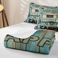 thumbnail image 4 of Erosebridal Cute Camper Bed Spread Queen for Boys Girls, Happy Camping Queen Coverlet Set, 3 Pieces 1 Quilt and 2 Pillowcases, 4 of 7