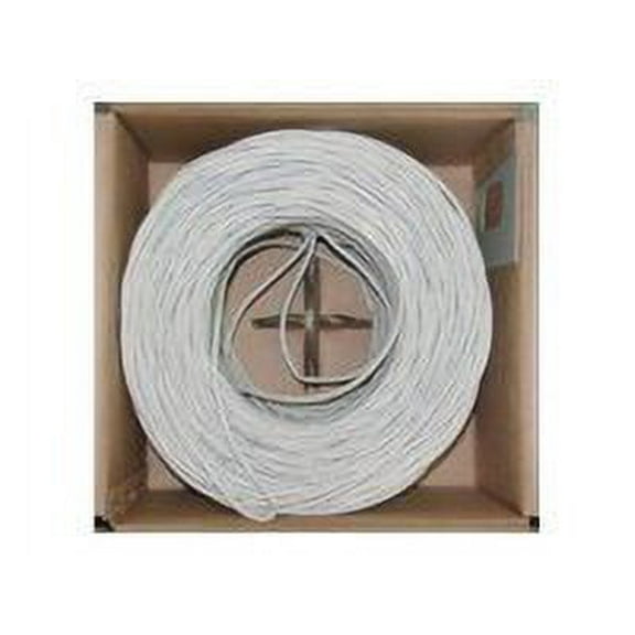 CAT6, UTP, Bulk Cable, Solid, 500MHz, 23 AWG, White, 1000 ft