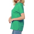 thumbnail image 3 of Basico (Kelly Green) Polo Collared Shirts For Women 100% Cotton Short Sleeve Golf Polo Shirts For Women and Juniors, 3 of 5