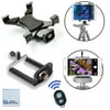 Universal Tablet Tripod Mount + Universal Smartphone Mount + Bluetooth Remote for All Smartphone and Tablet Models with eCostconnection Microfiber Cloth