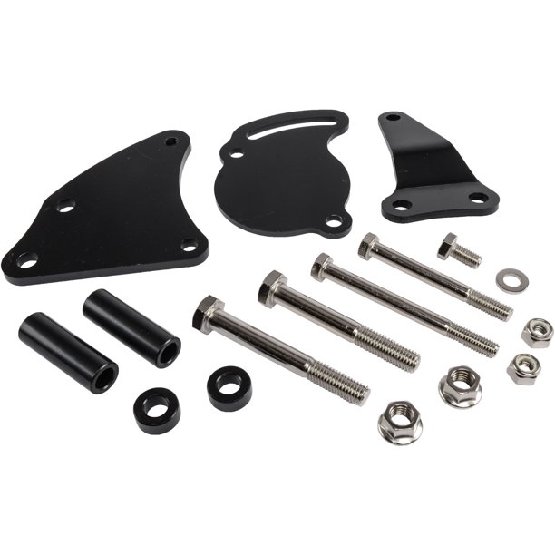 JEGS 504216 Power Steering Pump Bracket GM Type II Black