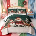 thumbnail image 2 of Manfei Xmas Holiday Season Quilt Full,Elegant Christmas Animal Cow Full Bedspread Sets,3pcs,1 Coverlet and 2 Pillowcases, 2 of 7