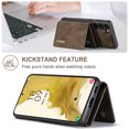 thumbnail image 3 of Case for Samsung Galaxy S24 Plus, Wallet Phone Case with Detachable Card Holder for Samsung Galaxy S24 Plus Kickstand Magnetic 2 in 1 Design Case, Premium PU Leather Shockproof Cover, Coffee, 3 of 9