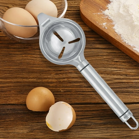 

Egg Separator Lengthen Card Position Design Yolk Extractor Designed With The Hanging Hole Stainless Steel For Home For Kitchen