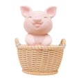 thumbnail image 4 of Pot Desktop Storage Organizer Pig Figurine Animal Statue Container Plant Planter, 4 of 4