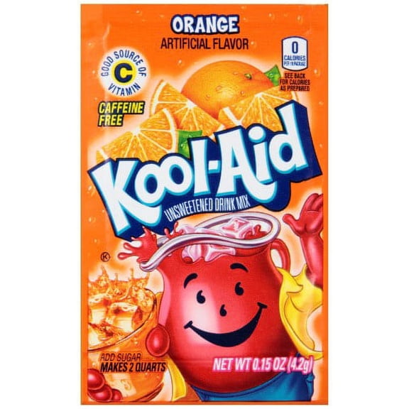 Kool-Aid Unsweetened Drink Mix Orange 0.15 oz (Pack of 18)