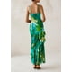 thumbnail image 2 of Vestido largo PRETTYGARDEN 2025 con estampado floral de verano verde XL, 2 of 8