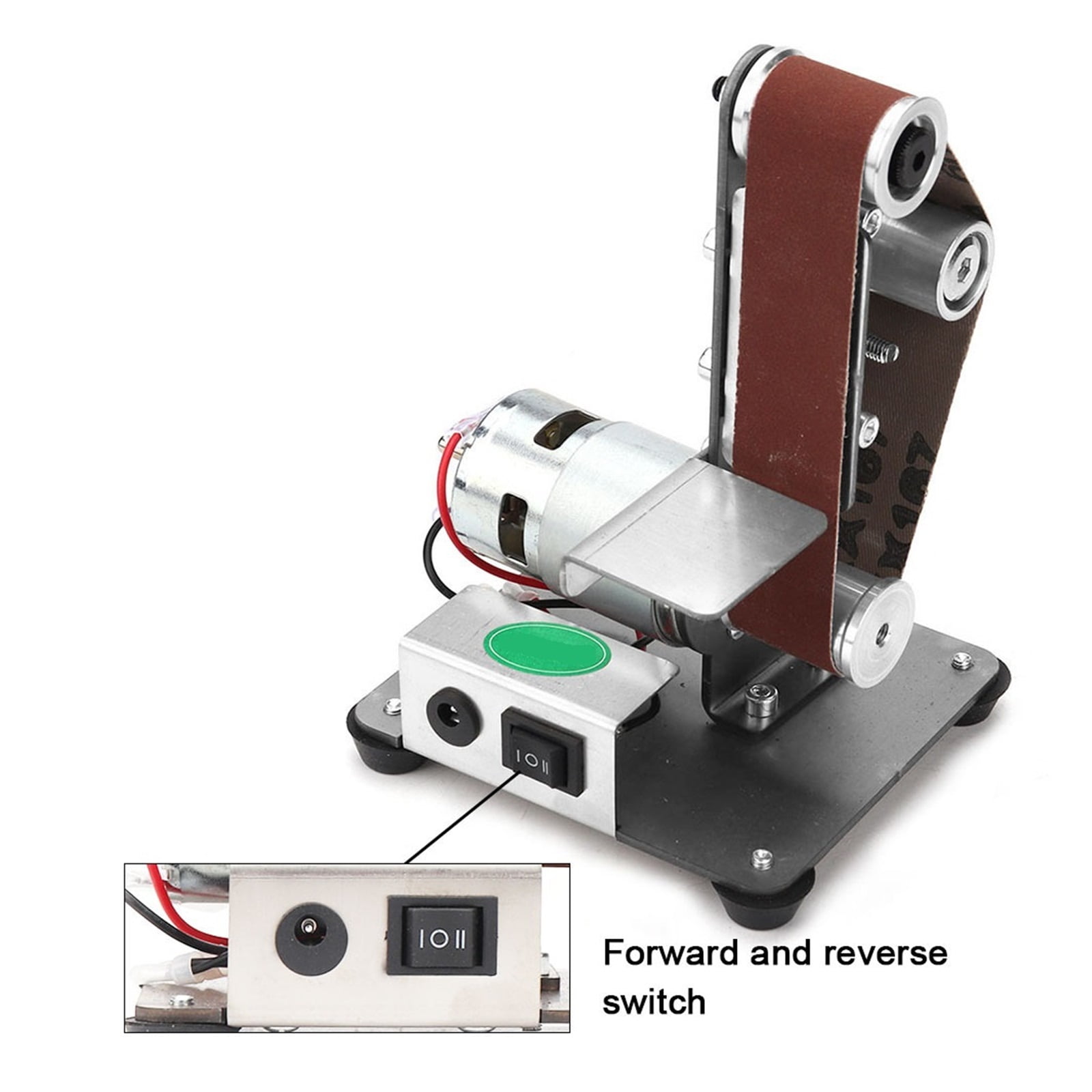 Multifunctional Desktop Vertical Miniature Mini Electric Belt Machine DIY Polishing Machine Fixed Angle Grinder ,Low Vibration