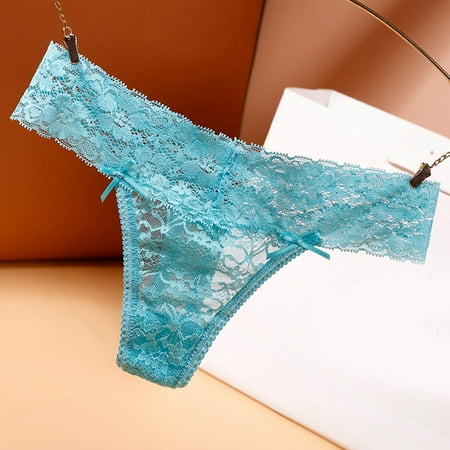 Womens Underwear Cute Lace Sexy Thong Breathable Quick-Drying Underwear Hipster Silky Panties