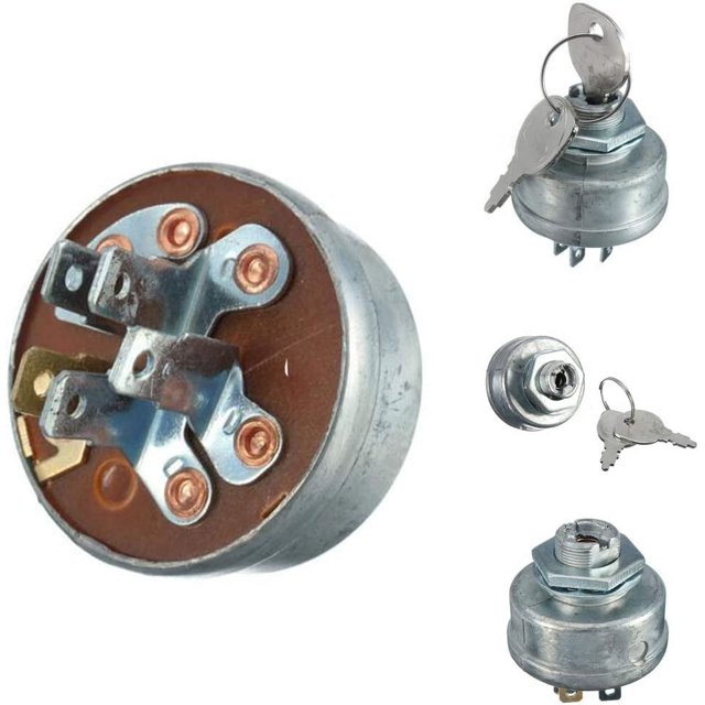 Interruptor de arranque de encendido de tractor cortacésped, interruptor de arranque de encendido de herramientas de 5 pines con llave para Mtd, fácil de instalar