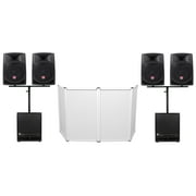 Rockville DJ Package w/(4) 12" Active Speakers+(2) 12" Powered Subwoofers+Facade