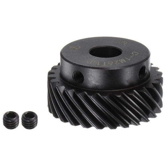 Unique Bargains Helical Gear 10mm Aperture 26T 1 Mod Hardened Steel Motor Gear, Left Direction