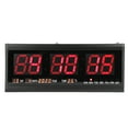thumbnail image 2 of Large Modern LED Digital Wall Clock Date Temperature 24 or 12 Hour Office, 2 of 8