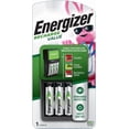 thumbnail image 1 of Energizer Rechargeable AA AAA Battery Charger w/ 4 AA NiMH Batteries Included, 1 of 5