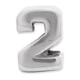 thumbnail image 3 of 925 Sterling Silver Charm For Bracelet Number 2 Bead Alphabet Numeral, 3 of 8