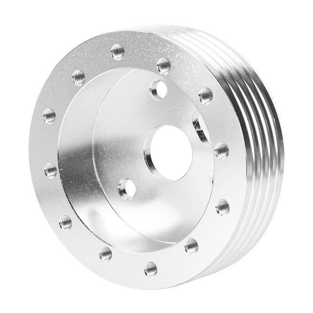 BLLBOO-Steering Wheel Pad - Espaciador de cubo de volante de aluminio de 1 pulgada para 5 ruedas de 6 orificios a adaptador de 3 orificios(Plata)