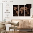 thumbnail image 5 of Elephant Stock Tea Coffee World Map Wall Art - Horizontal Multi Panel Canvas - Living Room Wall Decor - Inspirational And Typography Multi Panel - Brown And Orange Decor - 45" x 28", 5 of 8