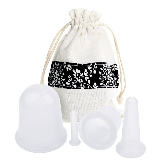 4PCS Cupping Therapy Set Professional Facial & Body Massage Cup Silicone Cupping