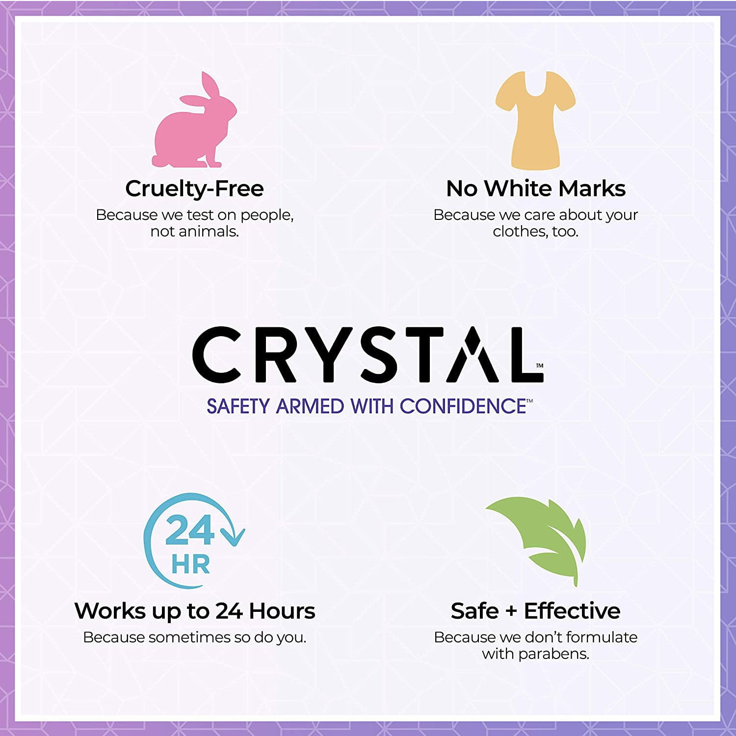 Crystal Essence Mineral Deodorant Roll-On, Chamomile & Green Tea 2.25 oz (Pack of 4)