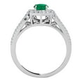 thumbnail image 2 of Mauli Jewels Engagement Rings for Women 1.40 Carat Halo Emerald And Diamond Bridal Set Prong-Setting 14k White Gold, 2 of 5
