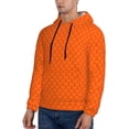 thumbnail image 3 of Honeii Orange Scales Pattern Mens Hoodies Men's Loose Sleeve Sweatshirt,Pullover Hooded Sweatshirt for Men,Essentials Hoodie-3X-Large, 3 of 7