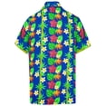thumbnail image 2 of HAPPY BAY Men's Funky Beach Short Sleeve Hawaiian Shirts 5XL Cornflower, Anne's Lace Summer Vacation Holiday, 2 of 5