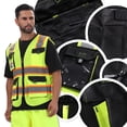 thumbnail image 5 of Chaleco de seguridad JKSafety Hi Vis reflectante para hombre y mujer negro XXL, 5 of 5
