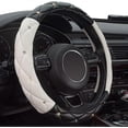 thumbnail image 3 of Diamond Leather Bling Steering Wheel Cover, Universal Car Steering Wheel Protector Anti-Slip 15 inch -Black, 3 of 4