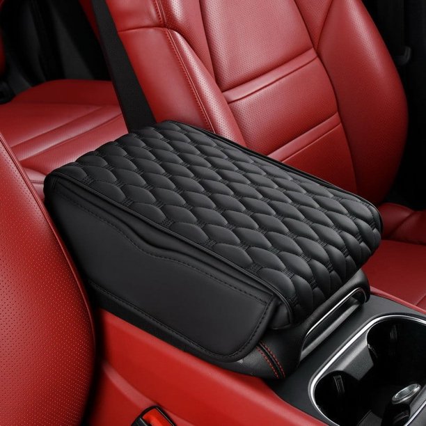 Funda para reposabrazos de coche, cojín interior de espuma suave, funda acolchada para reposabrazos de coche, almohadilla para consola central, funda impermeable para coderas, cojín para reposabrazos