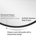 thumbnail image 3 of Open Box ANDY STAR 24 x 36 Inch Oval Deep Metal Frame Wall Mirror, Matte Black, 3 of 9